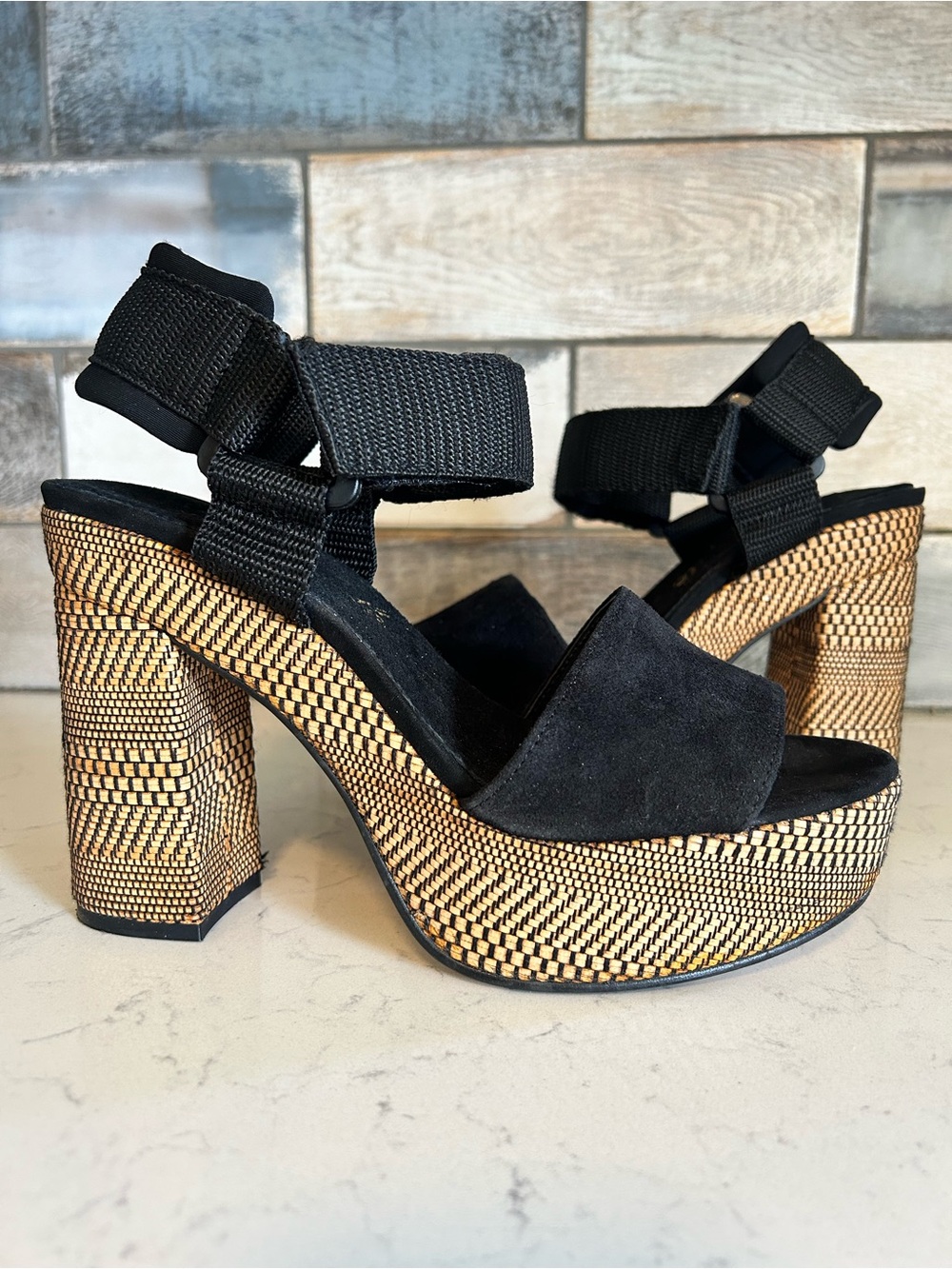 Free People Sport Society Suede Woven
Block Heel Platform Sandals - Picture 13 of 13